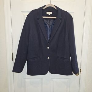 Women's Talbots Navy Blue Blazer Plus Size 20W